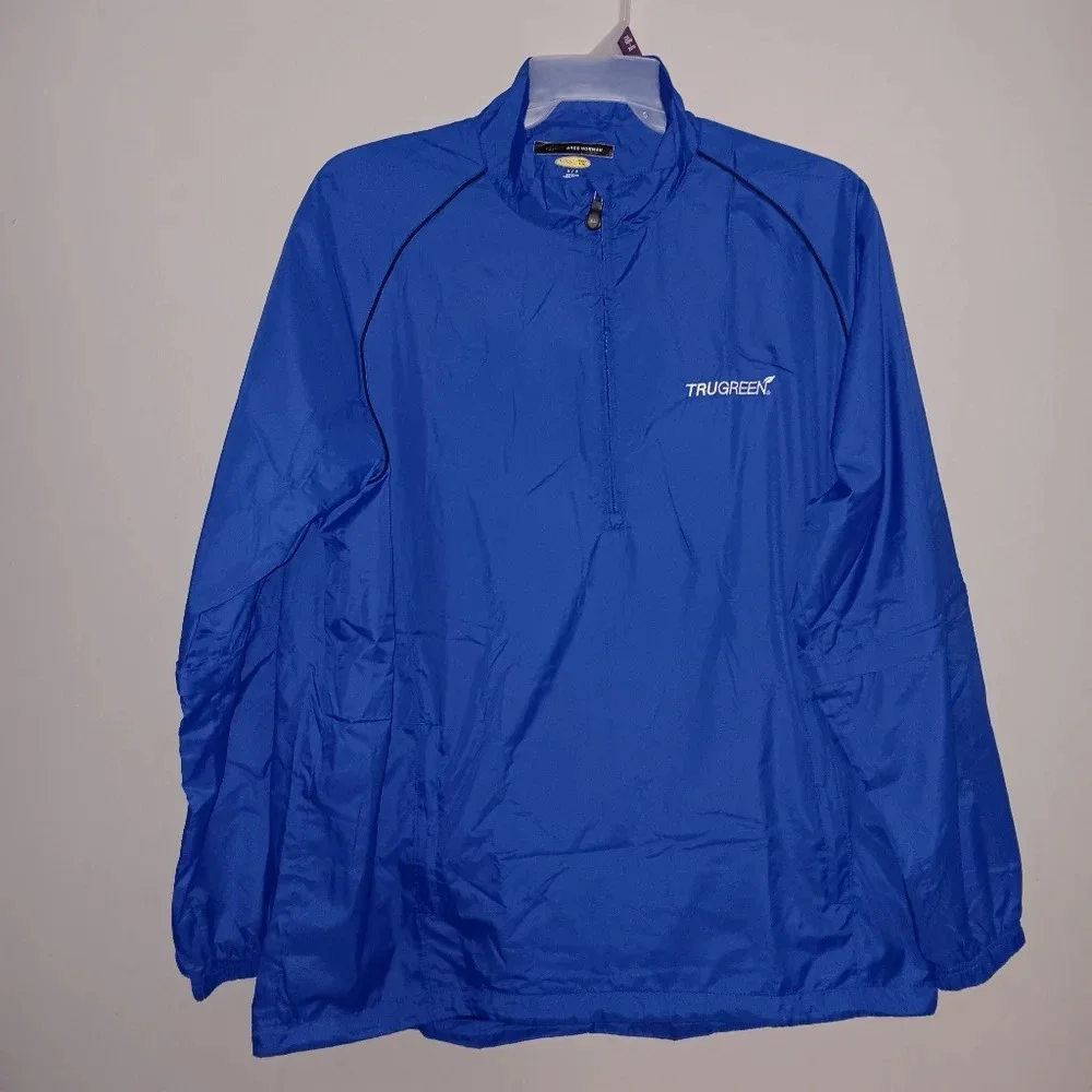 Mens greg norman blue windbreaker pullover jacket size X